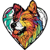 Samoyed Dog Heart Love