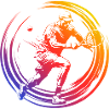 Tennis Spieler Bunt