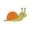 Jogging drôle d’escargot