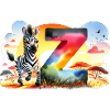 W for Savannah Zebra