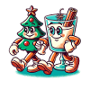 Merry Christmas Retro Style