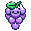 Happy Cartoon Grapes