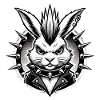 Punk Hase im verliebten Design