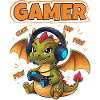 Gamer Drache Gaming cool Kids Games