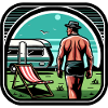 Camping holidaymakers
