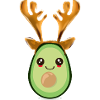 Christmas Avocado Reindeer Antlers