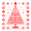 Ugly Xmas: Geometric Christmas Design Red
