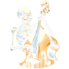Skeleton plays double bass