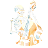 Skeleton plays double bass