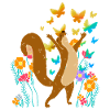 Squirrel Spring Butterflies Insects
