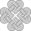 Celtic knot with hearts