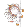 Drolliges Regenbogen Einhorn Fantasy