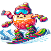 "Bubbly Snowboarder"