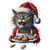 Christmas Cat with Cookies