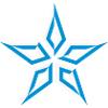 Star Design (Five-Pointed / Blue White)