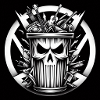 skull on trash