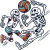 Volleyball Skelette