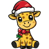 Girafe Noël mignon