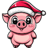 Pig Christmas Cute