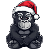 Gorille Noël mignon