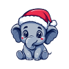 Éléphant Noël Mignon