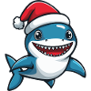 requin Noël mignon