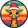 Giraffe Weihnachten X-Mas