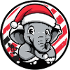 Elephant Christmas X-Mas