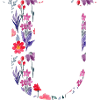 Blumen personalisierter U-Brief - Geschenkidee