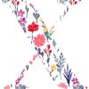 Personalisierter Blumenbuchstabe x - Geschenkidee