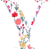 Personalisierter Blumenbuchstabe y - Geschenkidee