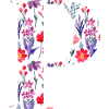 Personalisierter Blumenbuchstabe p - Geschenkidee