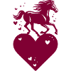 Horses Heart Frame Motif