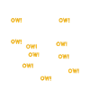 Roligt "Aj!" Streckgubbe illustration med