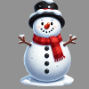 Cheerful snowman