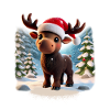 Moose - Mosses - Christmas - Snow