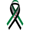 Syria Flag Ribbon Peace Sign