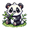 Panda pixel arts