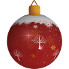 boule de noël rouge
