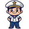 Petit marin capitaine bande dessinée