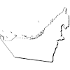 (UAE) Emirates map as outline