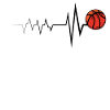 Basketball Heartbeat Basketball Gift Idea