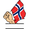Flagge Norwegen erster Textraum
