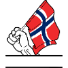 Flagge Norwegen transparenter Fausttextraum