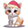Père Noël Chat Chats Noël