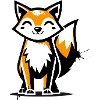 Moderner Fuchs im Stencil Graffiti-Design