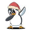 Père Noël Pingouins Pingouins