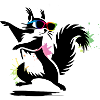 Stylish Squirrel with Sunglasses Stencil