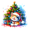 Chat mignon Noël
