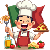 Chef italien joyeux